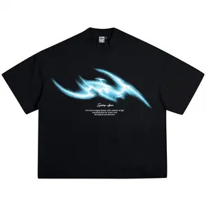 Graphic T-shirt For Men Women Casual Vintage Minimalist Design Round Neck Short Sleeves Cotton Oversize Oversized Top Womenswear Boxy Smooth Soft Summer Streetwear Sweat Tshirt Tropical Crewneck Shortsleeve Black 2