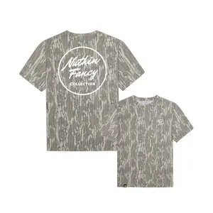 Mossy Oak NUTHIN FANCY Printing Original Bottomland Pattern Tshirt, NUTHIN FANCY Printing Bottomland Camouflage Camo Tee