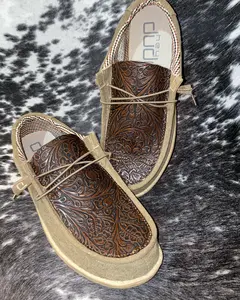 MENS Custom Tooled Leather Shoes