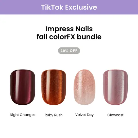 [TikTok Exclusive] colorFX by Impress No Glue Press-On Nails Bundle - Fall colorFX Bundle Collection