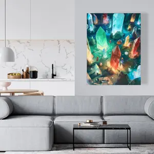 212 MAIN The Quest - Blue 36x48 in. Artistic Adventure Art Print, Stylish Home Decor Poster for Sofa, Wall & Room Accent