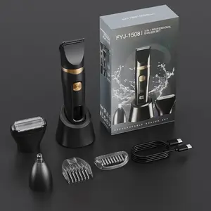 Portable 3-in-1 Electric Trimmer, Unisex, Men, with Base Nose Hair Trimmer & Electric Shaver