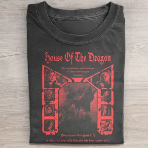 Vintage The Only Thing That Could Tear Down the House of the Dragon was Itself Graphic Tee - House of The Dragon Movie Shirt - Rhaenyra Targaryen, Daemon Targaryen, Aemond Targaryen Shirt - House Targaryen Shirt - Iconic Drama Series TV Show