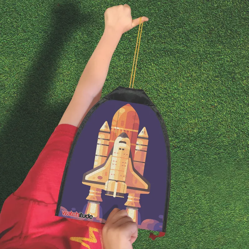 Watchitude Rubber Band Rocket Kite - Easy to Use Durable Safe Portable Fun Outdoor Activity for All Ages