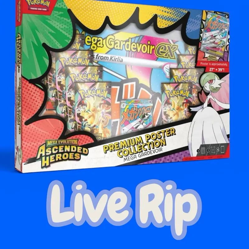 Pokémon TCG: Mega Evolution—Ascended Heroes Premium Poster Collection (Mega Gardevoir) (LIVE RIP)