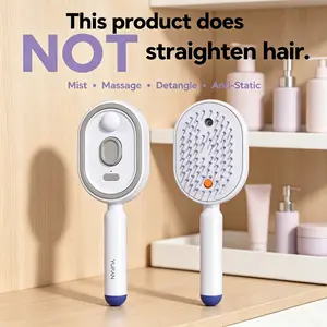 Air Cushion Massage Hair Brush With Electric Spray, Anti-Tangle Anti-Static Design, Features Essential Oil Mist Aromatherapy For Daily Hair Care
