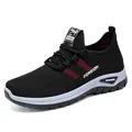 Women's Fly Knit Low Top Braid Sneakers - No Tie, Breathable, Easy On/Off, Cushioned Sole, Trendy Walking Shoes, Lightweight Sports Footwear, Sport Casual Shoes, Office-Errand Ready, All Seasons Less Than Ankle Footwear