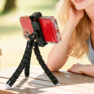 Octopus Tripod Selfie Live Phone Holder Multifunctional Mini Photography Accessory Portable Flexible Stand for Smartphones