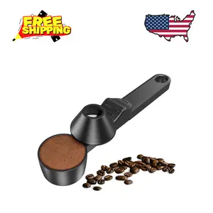 Coffee Scoop and Funnel for Reusable K Cup Refillable Coffee Pods (Black, 1 Pack)