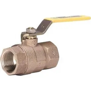 Milwaukee 3/8" NPT Threaded Bronze Body Full Port Ball Valve, 2-Piece Set, Lever Handle, 600 WOG, 150 WSP, Model BA-100A-38, Two Piece Sets