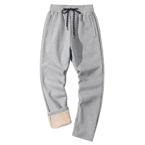 MAGCOMSEN Men's Thermal Fleece Jogger Trousers - Heavyweight Sherpa-Lined, Expandable Waist Fleece Casual Joggers, True-to-Size Gym Clothes & Pajama Pants for Athletics