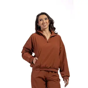 Women's Mock Neck Pullover Jacket