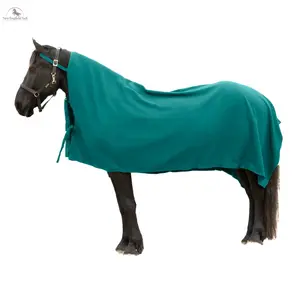 RESISTANCE Long Lasting & Warm Soft Fleece Square Cooler for Horse - 90"x80" Acrylic Fleece with Quick Grip Fasteners & Complete Set of Accessories