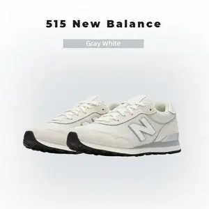 New Balance 515 ML515WHT White Aluminum Grey Sneakers for Men and Women Comfortable Stylish Everyday Wear Versatile Design