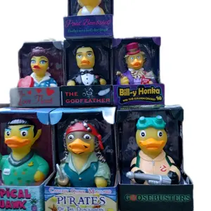 Celebriducks Rubber Ducks Stars of Stage and Screen - Includes Godfeather, Bill-y Honka, Love Float, Tropical Squawk, Pond Bombshell and Goosebusters Designs 5.5 inch tall ducks.