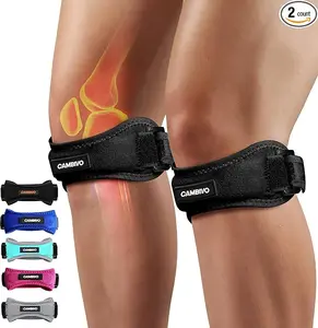 Patella Tendon Knee Straps 2 Pack for Knee Pain Relief, Knee Brace for Women &Men with Extra Straps, Knee Support for Running, Hiking, Soccer, Basketball, Jumpers Knee, Tennis