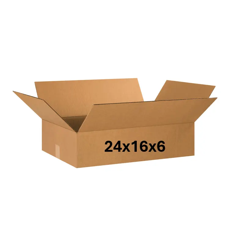 24x16x6 (200 lb strength) | SINGLE CARDBOARD BOX