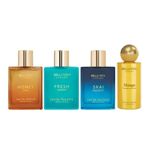 Too Bold To Bear by BellaVita Luxury | 4x100 ml Perfume Set | Honey Oud, Mango, Fresh & SKAI Aquatic | Luxury Unisex Perfume for Men & Women | Long Lasting, Floral, Fruity, Woody, Spicy & Citrus Notes | Luxury, Vegan & Cruelty Free Eau De Parfum Fragrance