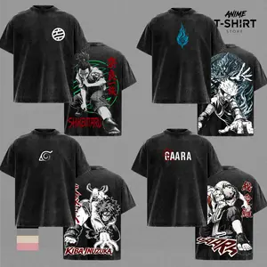 [Collection] Gaara, Shikamaru Nara, Kiba Inuzuka, Hatake Kakashi , Rock Lee Graphic Tee, Vintage Washed Anime Shirt, Unisex Anime, Gift for Naruto Fans