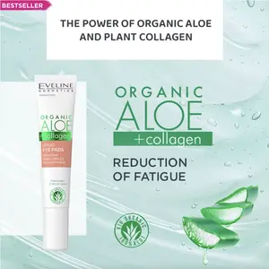 Eveline Cosmetics Organic Aloe + Collagen Liquid Eye Pads Reducing Dark Circles and Puffiness