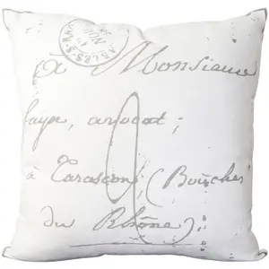 Montpellier Accent Pillow, Cream, Charcoal
