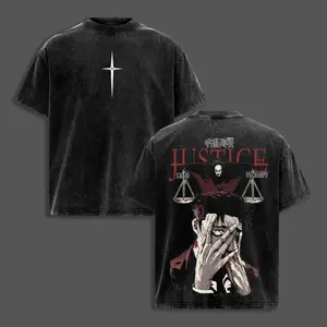 Hiromi Higuruma Jujutsu Kaisen Washed Tee Vintage Oversized Anime Graphic T-Shirt Heavy Cotton Unisex Streetwear Deadly Sentencing Domain Gift for Anime Fans 00T