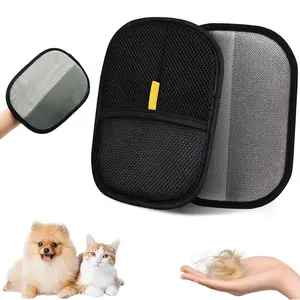 Pet Hair Removal Gloves, Dual-Sided Static Brush & Glove Design, Soft Nylon Bristles, Effective for Dogs & Cats, Home Use Ideal