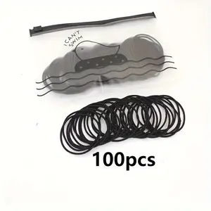 100Pcs Elastic Hair Ties – Waterproof, Stretchy, Sports and Everyday Ponytail Holders