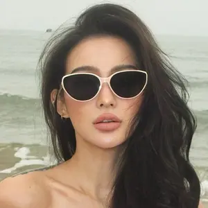 Trendy Cat Eye Sunglasses for Women & Men - UV Protection, Vacation Commuter Small Frame Outdoor Sports Sun Glasses with Pink Frame