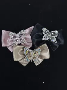 (280-282) 3PCS Bow Rhinestone Charms | Sparkly DIY Beads for Jewelry & Pen Making