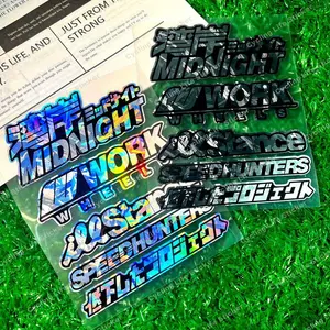 5PCS/SET JDM style modified car sticker sets per set. Speed Hunter waterproof, durable, and scratch resistant sticker, suitable for motorcycle body, fuel tank, side panels, and windshield. Creative DIY Motorcycle Stickers Car Decals