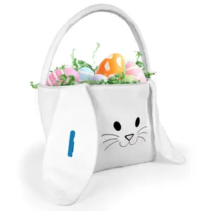 Personalized Easter Bunny Basket With Initial