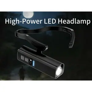 Ultra-Lightweight Ear-Worn Headlamp, Wave-to-Control Motion Sensor LED Headlight, Hands-Free Comfort for Night Running, Camping & Mechanic Work - IPX4 Waterproof