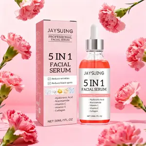 5-In-1 Facial Serum Moisturizing Brighten Skin Tones Anti-Wrinkle Firming Spot Reduction Skincare Beauty Essence, Hydrating Skin Care Treatment