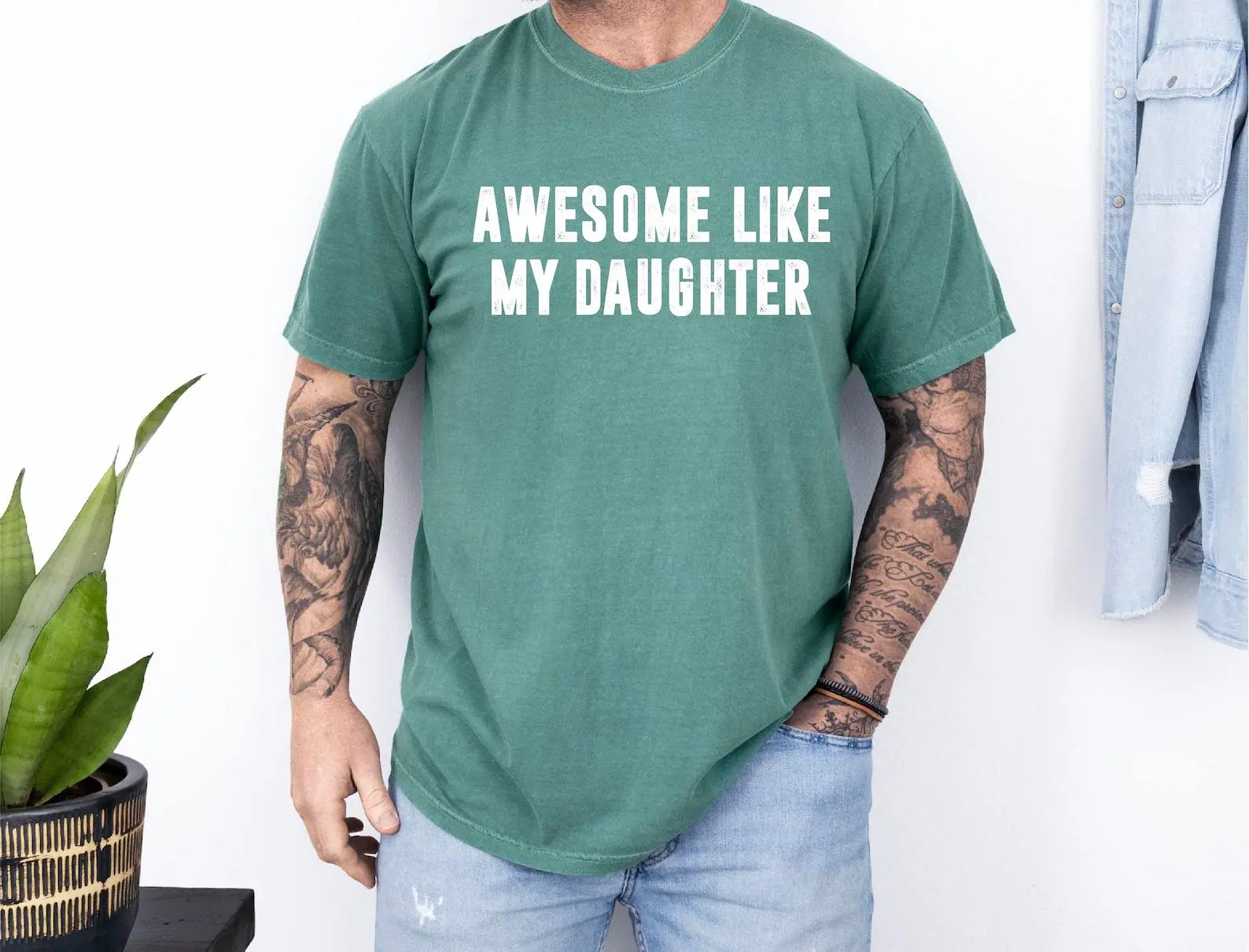 Comfort Color Awesome Like My Daughter Shirt, Funny Shirt for Men Tshirt, Fathers Day Gift, Gift from Daughter to Dad, Husband Gift, Funny Dad Shirt