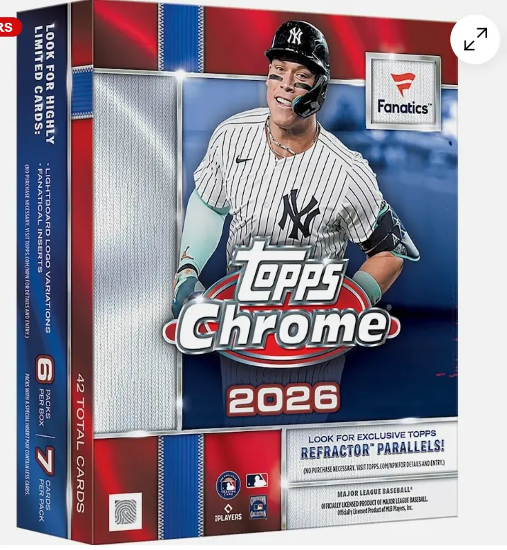 2026 Topps Chrome Baseball Mega Box