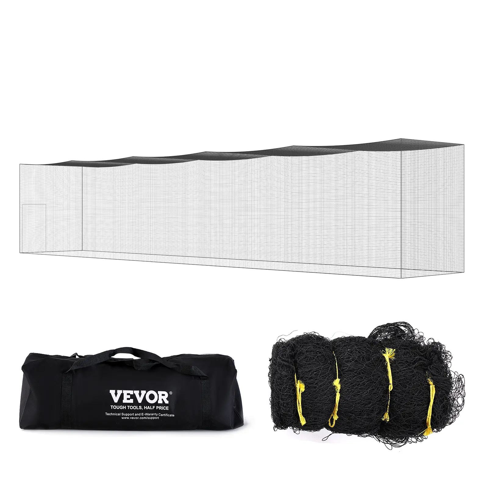 【summerfinds】VEVOR Baseball Batting Netting, Professional Softball Baseball Batting Hitting Training Net, Practice Portable Pitching Cage Net with Door & Carry Bag, Heavy Duty Enclosed PE Netting, 70FT (NET ONLY)