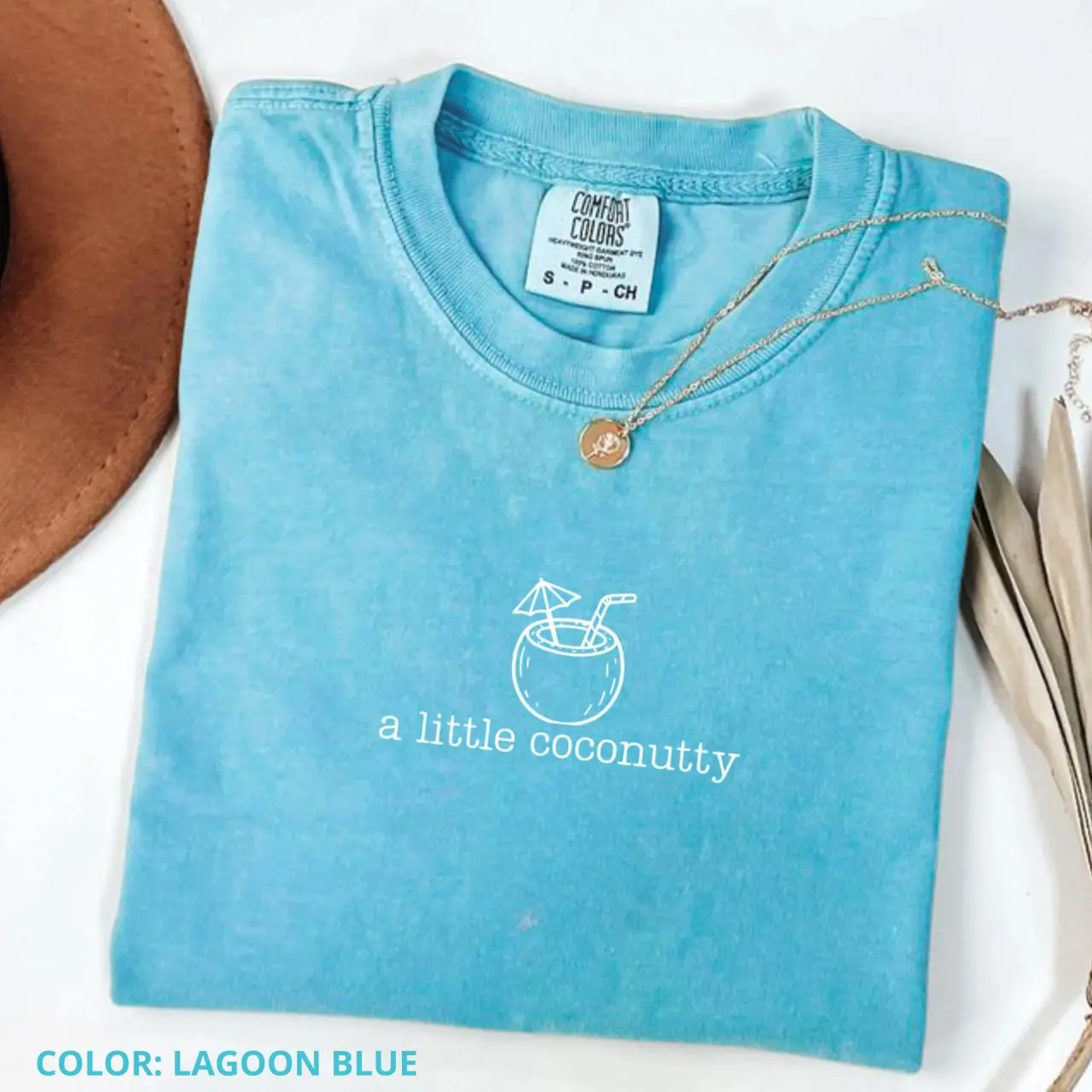 Comfort Colors A Little Coconut Shirt, Minimalist Funny Graphic Tee, Aesthetic T-Shirt, Relatable Subtle Humor Shirt, Casual Trendy Gift for Women
