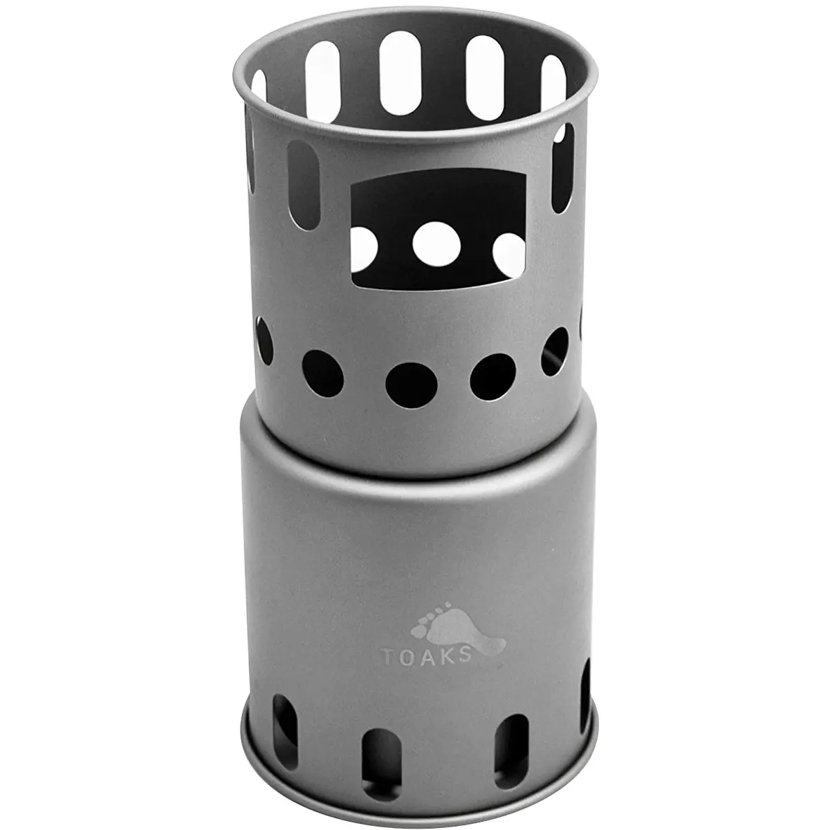 TOAKS Titanium Backpacking Wood Burning Stove STV-12 - Small Camping Equipment, Minimalist Portable Kitchen, Compact Nest Outdoor Fire for Camping & Hiking