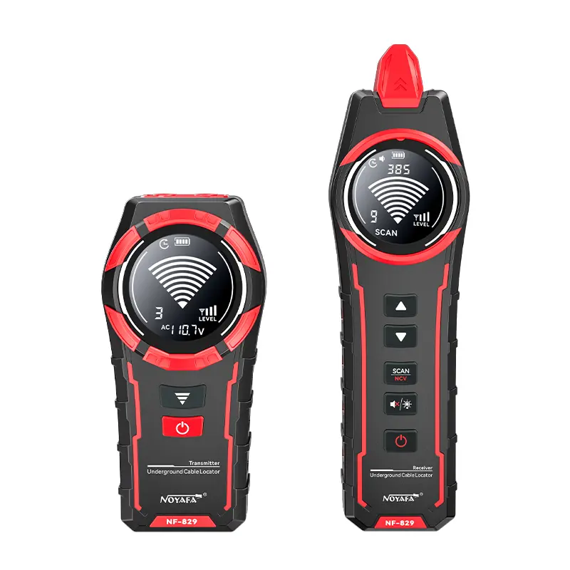 NOYAFA NF-829 Underground Wire Locator and Circuit Tracer, 6.6 ft Depth, 480V Live Wire Tracing, Breakpoint Finder, NCV