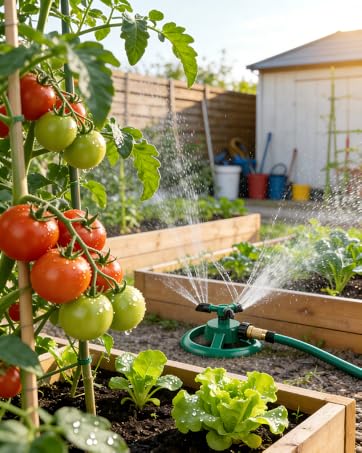 Upgraded 360 Degree Rotating Lawn Sprinkler, High Pressure Automatic Garden Watering System, Large Area Coverage Irrigation, 3-Arm Heavy Duty Yard Sprinkler, Water Saving Adjustable Spray for Outdoor Lawn & Garden