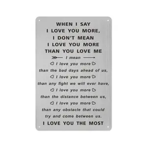 When I Say I Love You More Wallet Card, I Love You Gifts for Him Her, Anniversary Cards Gift for Men Husband, Sentimental Long Distance Presents ideal valentine