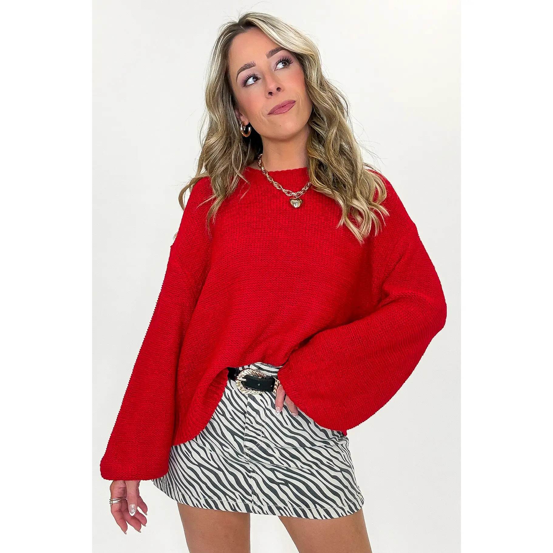Softscape Oversized Balloon Sleeve Sweater