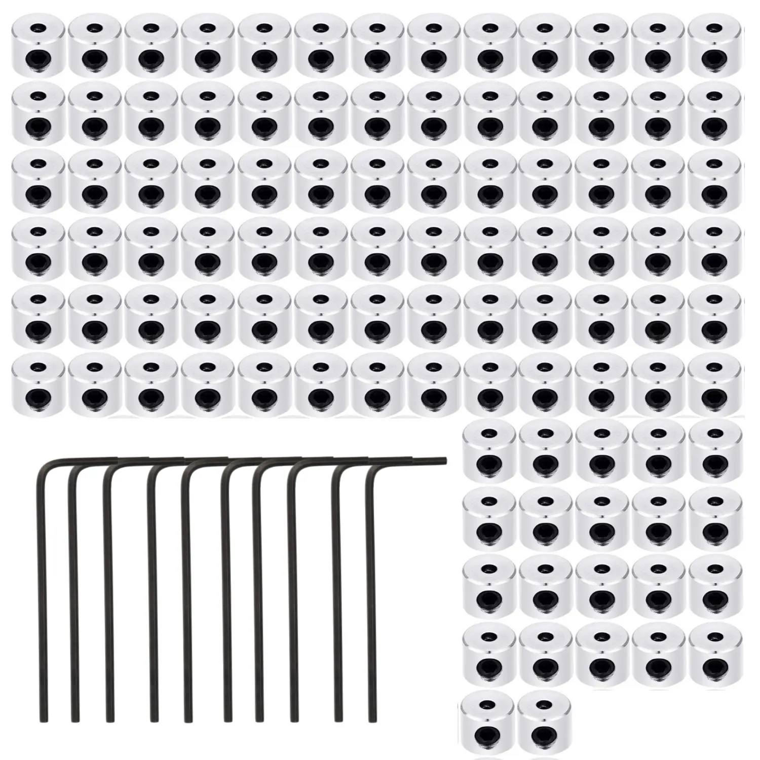 100Pack Pin Keepers Locking Clasp Pin Back Replacement with 10Pack Wrench Includes Wrench, Secure Clasp Fit, Metal Locking Back, Replacement Pin Fastener