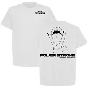 LIMITED EDITION Power Stroke Turbo Dsel Attitude Graphic 2 Sided T-shirt, Diesel Power Shirt, Perfect For Diesel Truck Enthusiast