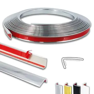 Silver 20ft Outside  for Tile and Wall Edges, Decorative Kitchen Backsplash Trim Edge, Tile Edge Trim, Corner Trim Stickers Ornaments Tiles Sticker Waterproof Wood