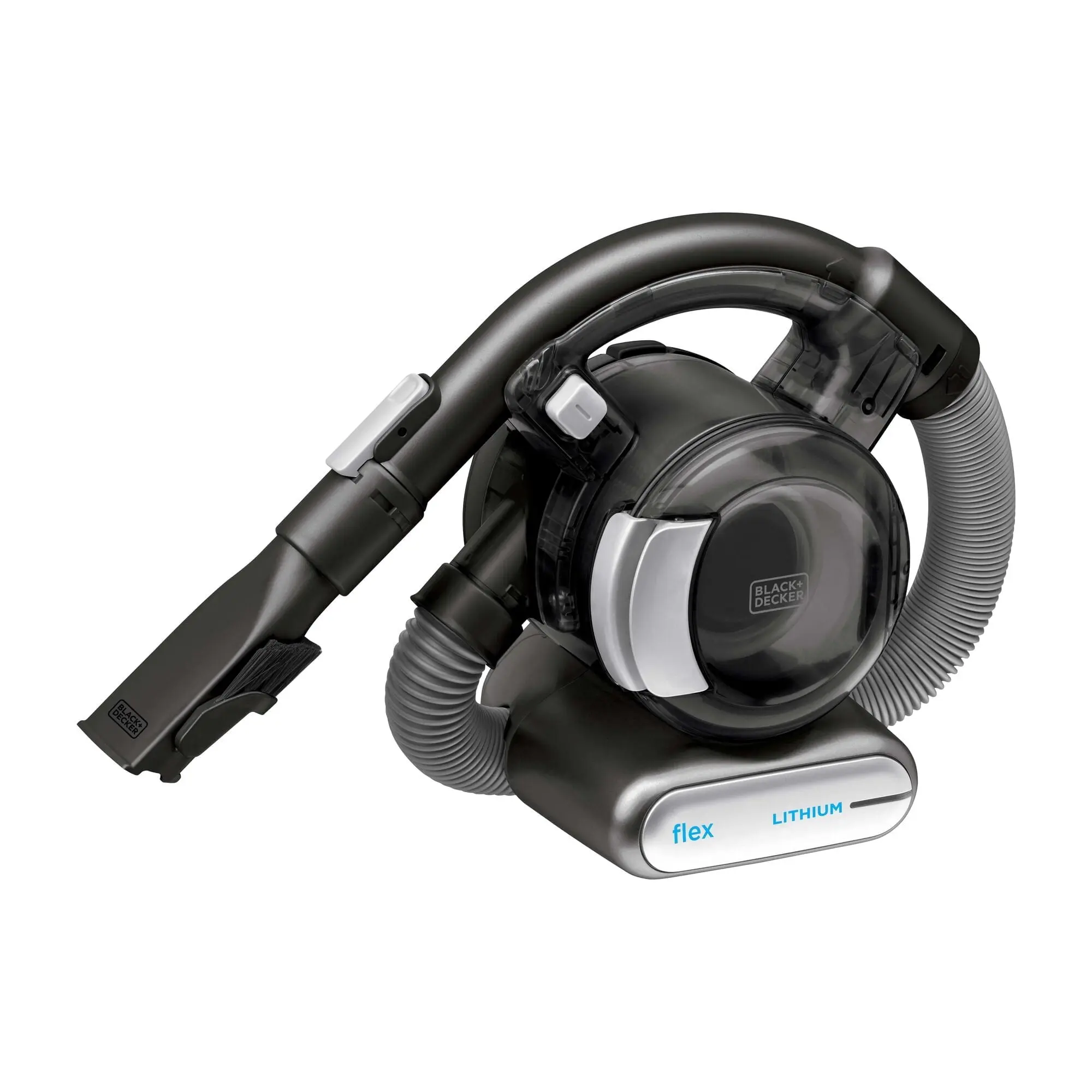 BLACK+DECKER dustbuster FLEX Cordless Handheld Vacuum, Home & Car Cleaning, with Flexible Hose and Pet Hair Brush, BDH2020FL, Black