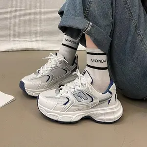 2025 autumn new heightened platform running shoes mesh casual sports shoes women