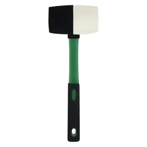 Allied  32 oz Rubber Mallet Hammer with Black & White Tipped, Fiberglass Handle