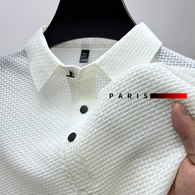 Fashion cool men's polo shirt, new button casual short-sleeved shirt men's clothing